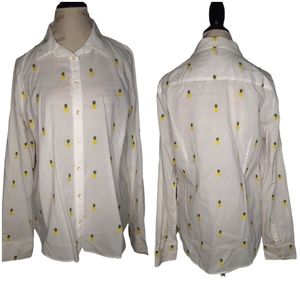 J. Crew Perfect Fit Pineapple Button-Up